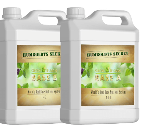 Humboldts Secret A & B Liquid Hydroponics Fertilizer - Nutrients for Outdoor, Indoor Plants (1 Gallon) w/ 2-Pack 100:1 Garden Hose End Sprayer | Multipurpose Reusable Bottles (32oz)