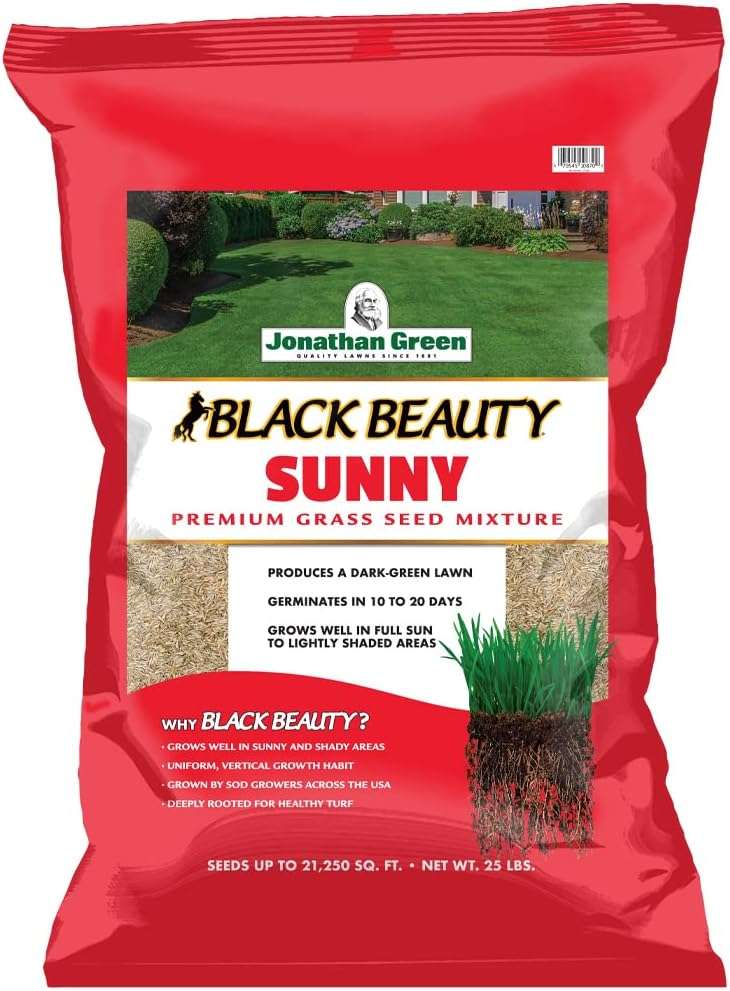 Jonathan Green (10870) Black Beauty Sunny Grass Seed - Cool Season Lawn Seed (25 lb)