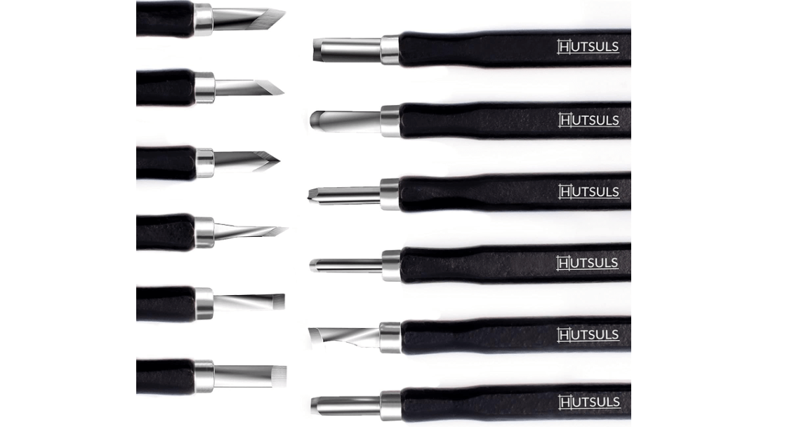 Hutsuls Wood Carving Tools Set - Easy to Use 12 pcs Mini Wood Chisel Beginner Wood Carving Kit for Adults & Kids Carving Kit Gift 