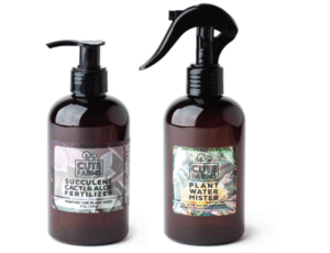 Cute Farms Succulent, Cacti, & Aloe Fertilizer | Gentle Monthly Use Formula Plant Food (8 oz. Bottle + ONE Fine Mist Spray Bottle)