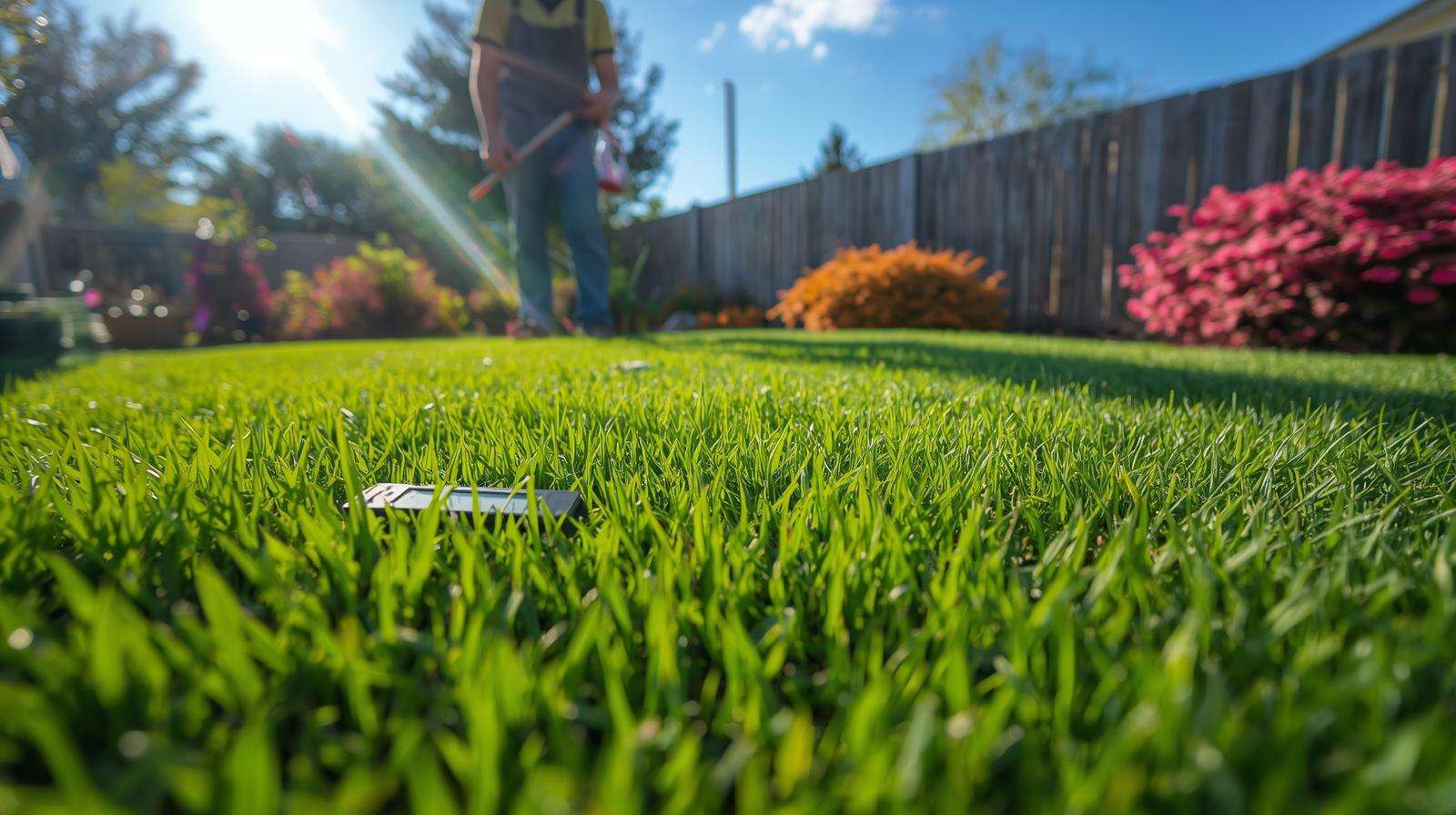 Lush lawn with alkaline-tolerant Bermuda grass, thriving after fixing soil that is too alkaline for grass.