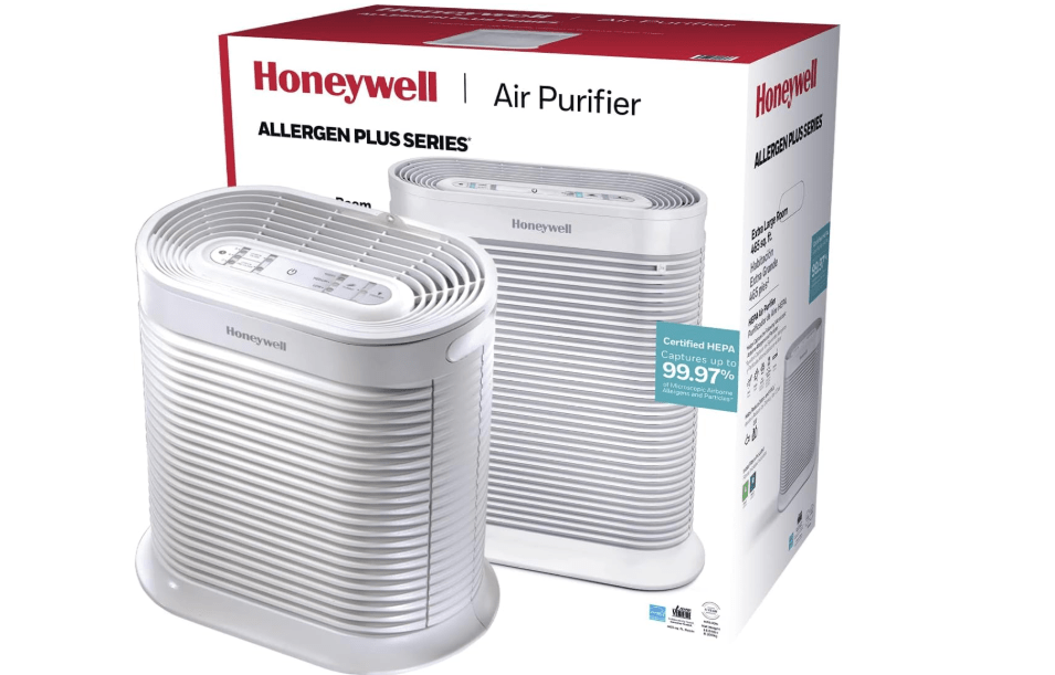 Honeywell AllergenPlus HEPA Air Purifier, Airborne Allergen Reducer for Extra Large Rooms, Reduces Allergens, Smoke, Wildfire Smoke, Pollen, Pet Dander and More, White, HPA304

