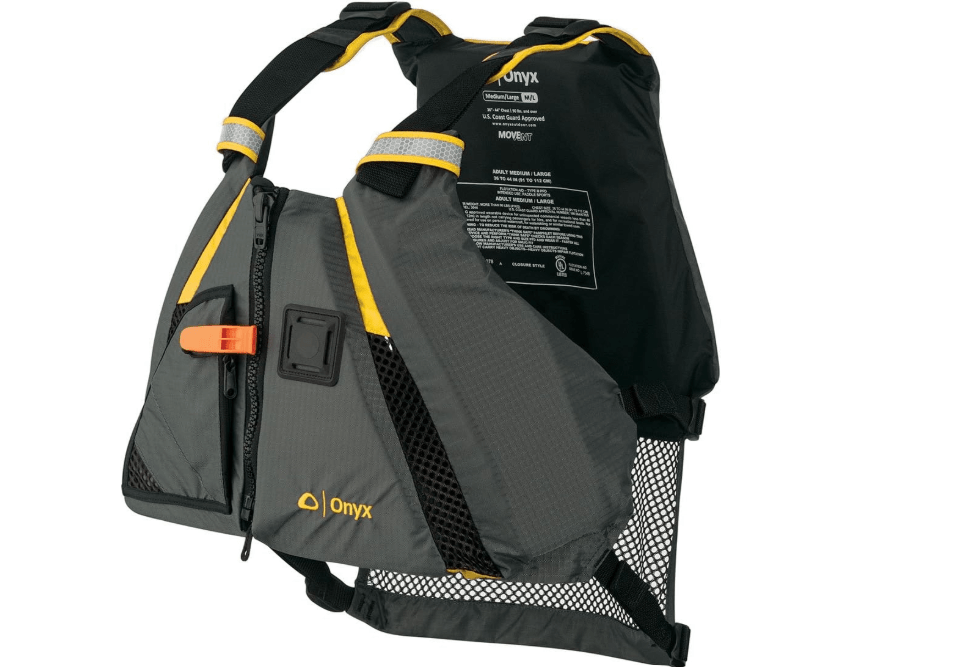 Onyx U.S. Coast Guard and Transport Canada Approved MoveVent Dynamic Paddle Vest for Adults for Kayaking, Canoeing, Stand Up Paddleboarding