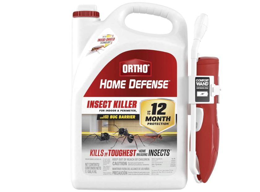 Ortho Home Defense Insect Killer for Indoor & Perimeter2 with Comfort Wand, Controls Ants, Roaches, and Spiders, 1.1 gal