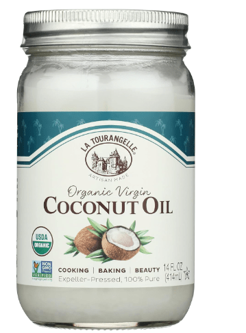 La Tourangelle, Organic Virgin Unrefined Coconut Oil, Great for Cooking, Baking, Hair, and Skin Care, Bold, Aromatic, and Flavorful, Source of MCTs, 14 fl oz (Packaging May Vary)