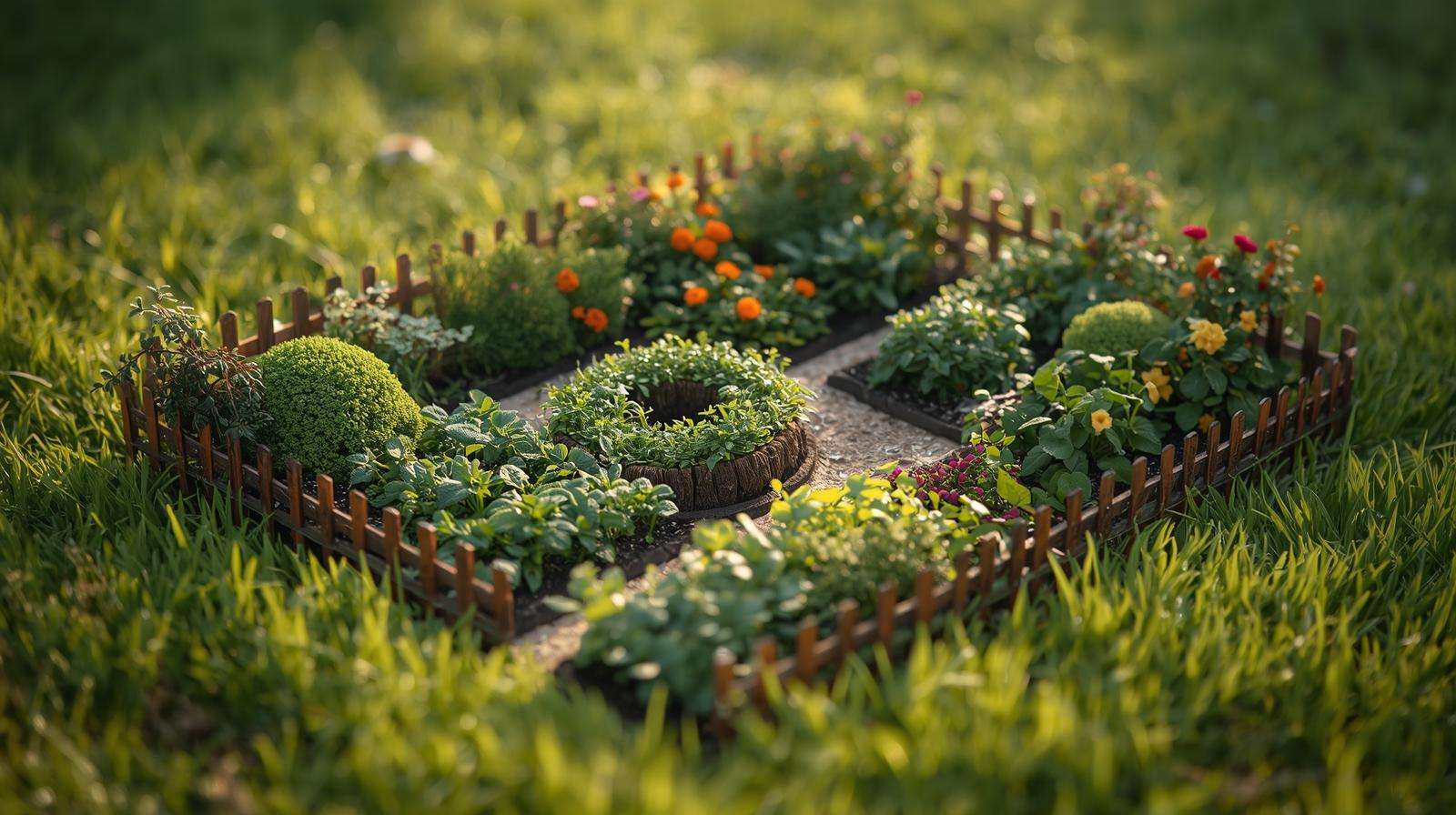 No-till farm field with broadfork tool and growing crops for sustainable soil management