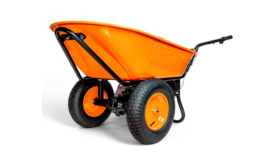 SuperHandy Wheelbarrow Utility Cart Electric 24V DC 330lbs Max Load Barrel Dump Material Debris Hauler (Amazon Exclusive) 