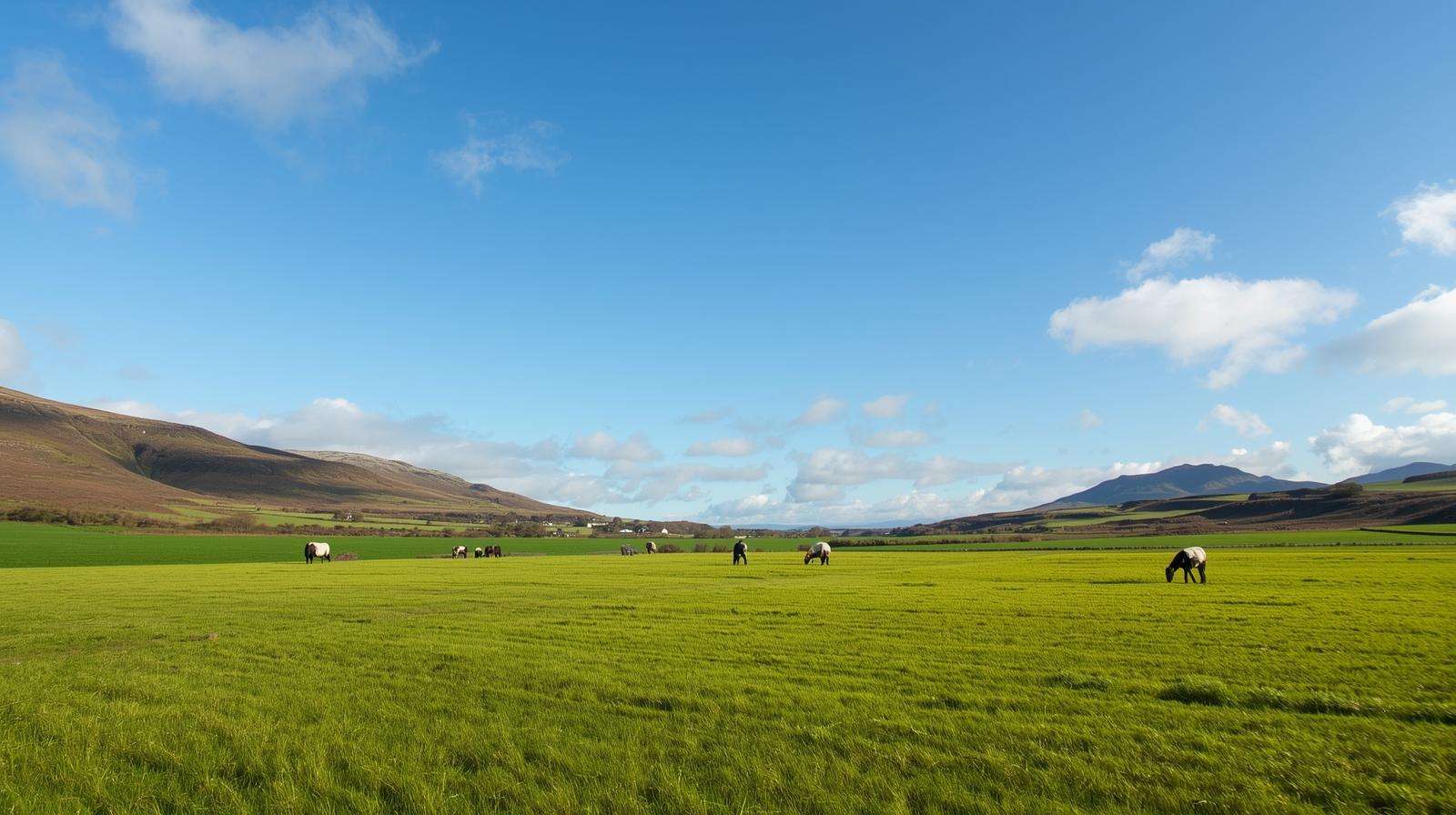 Farmers working in Highland field at mid-morning to avoid midge peaks.