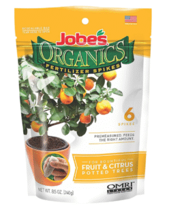 Jobe’s Organics Garden Fertilizer Spikes, Easy Plant Care Fertilizer for Fruit and Citrus Plants and Trees, 6 Count