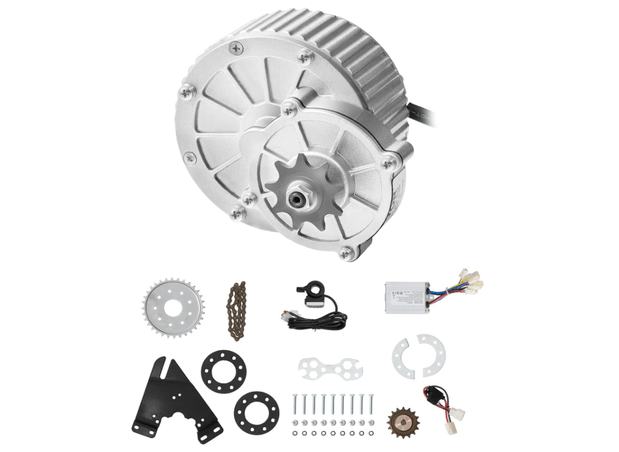 VEVOR 450W Electric Brushed DC Motor Kit - 36V 3000rpm Motor with Upgraded Speed Controller and Thumb Throttle Kit for Go Karts E-Bike Motorcycle Scooter