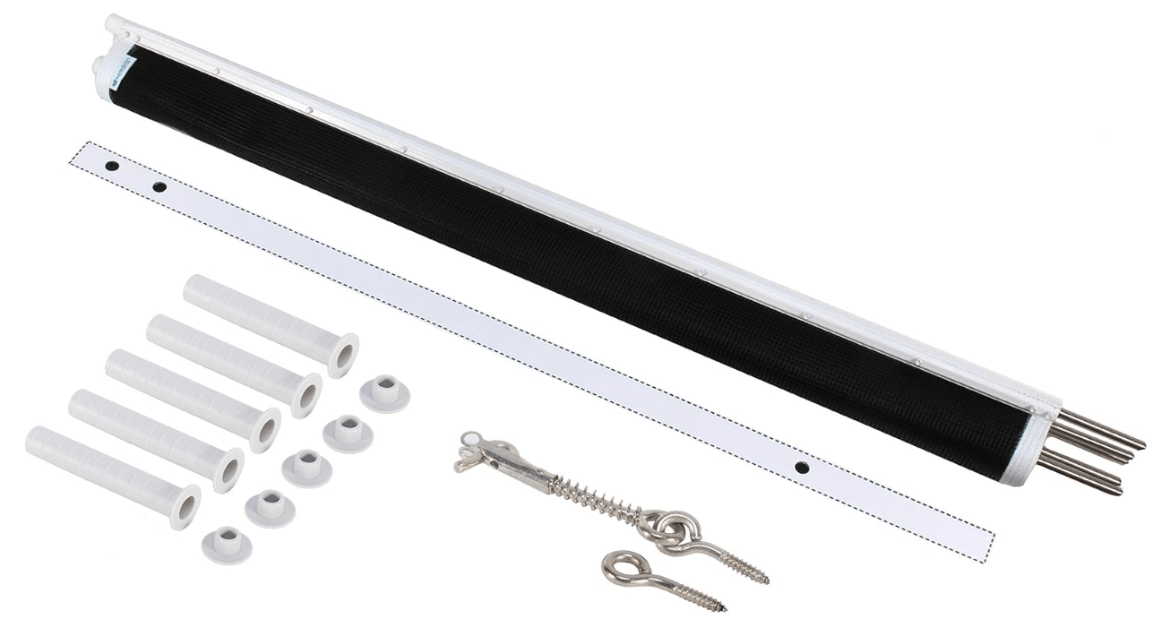 VisiGuard - The Most See-Through Pool Fence on The Market | Removable Child Safety Fence (White, 4'x12')