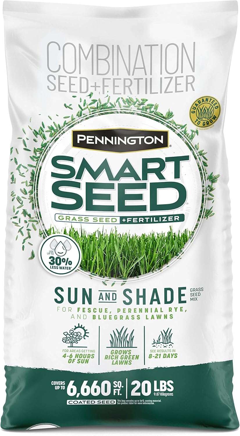 Pennington Smart Seed Sun and Shade Grass Mix 20 lb, Black Label