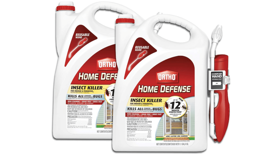 Ortho Home Defense Insect Killer for Indoor and Perimeter2 with Comfort Wand, Controls Ants, Roaches, Spiders and More, 1.1 gal., 2-Pack