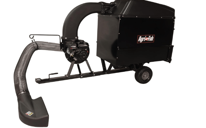 Agri-Fab 45-0631 Large Capacity 32 CU FT Hard Top Mow- N-Vac, Tow Behind Lawn Vacuum, Leaf Vacuum, Gas Powered, Easy Foot Pedal Dumping