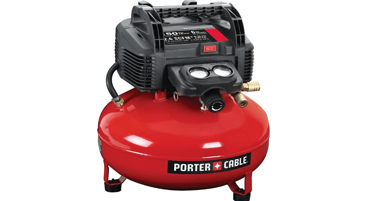 PORTER-CABLE Air Compressor, 6-Gallon, Pancake, Oil-Free (C2002-ECOM)
