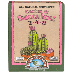 Down To Earth All Natural Fertilizers Cactus & Succulent Mix 2-4-8, 5 lb Box Organic Plant Food for Cactuses, Agaves, Aloes, Jades, and Yuccas