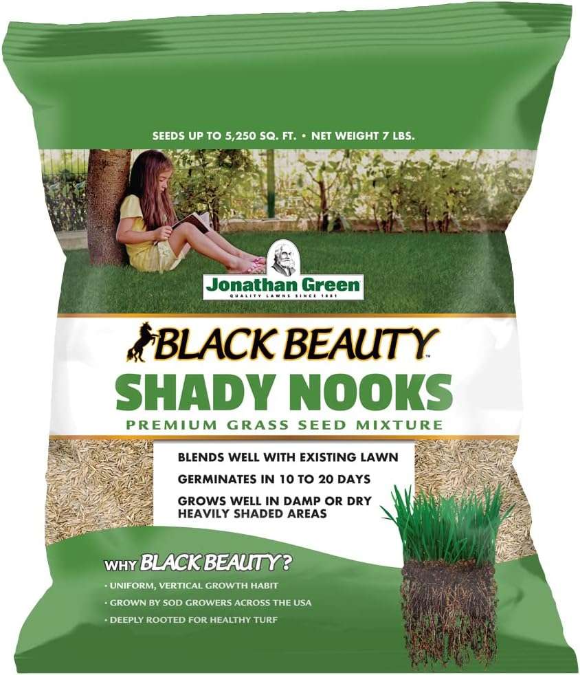 Jonathan Green (11959) Black Beauty Shady Nooks Grass Seed - Cool Season Lawn Seed (7 lb)