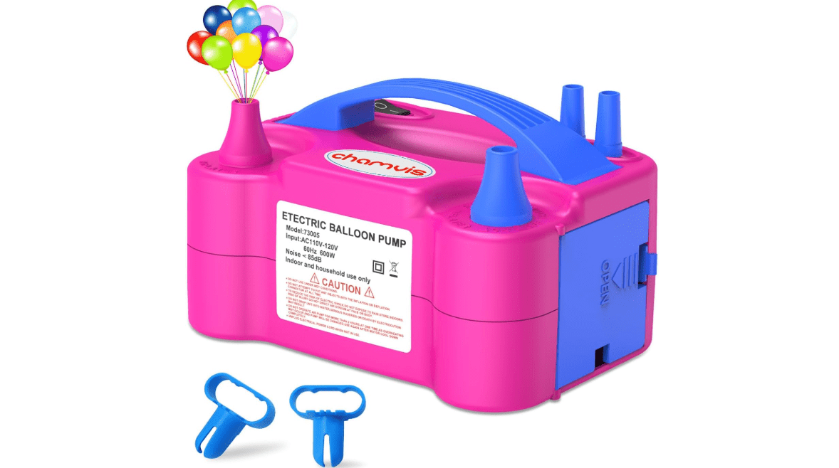Chamvis Balloon Pump Electric, 110V 600W Balloon Pump Inflate, Air Pump for Balloons: Balloon Blower Machine for Fast and Easy Filling Balloons
