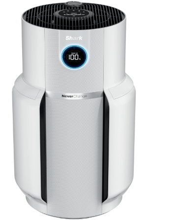 Shark Air Purifier for Home with NeverChange(5-Year) HEPA Air Filter, 1400 sq. ft. for Powerful Multi-Room Purification, Filters Smoke, Captures 99.98% of Particles & Dust, HP302, White