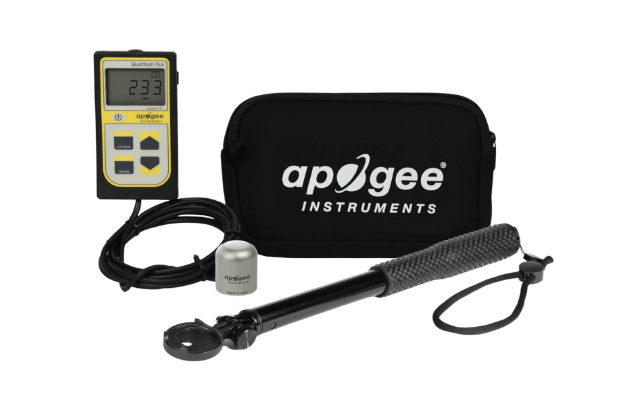 Apogee Instruments MQ-610: 400-750 nm ePAR Quantum Meter Bundle w/AM-330 Telescopic Sensor Wand - Meter for Extended Range LED Greenhouse Grow Lights, Sunlight, and Plant Care