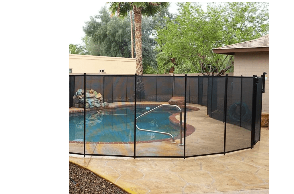 VINGLI Swimming Pool Fence 4Ft x 108Ft, Ground Safety Fencing, Black