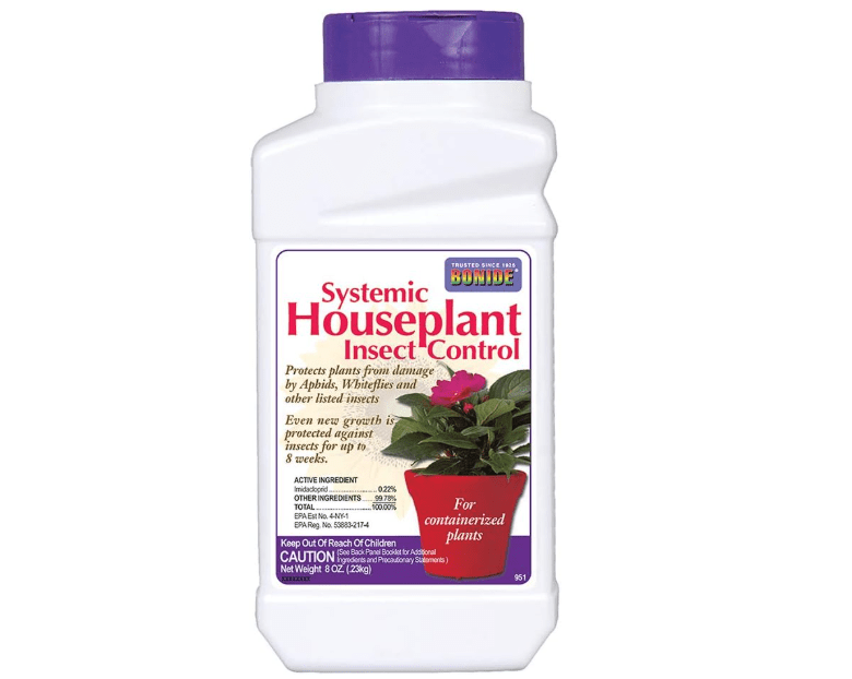 Bonide Systemic Houseplant Insect Control, 8 oz Ready-to-Use Granules for Indoors and Outdoors, Protects Plants from Insects
