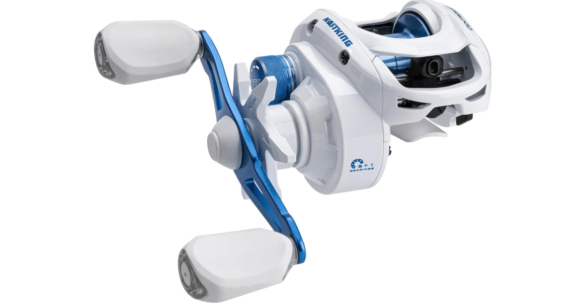 KastKing Centron Lite Baitcasting Fishing Reel – Lightweight, Glass Fiber Infused Nylon Frame – 7.6 OZ – 5 + 1 Anti-Reverse Ball Bearings, 7.1:1 High-Speed Gear Ratio Fishing Reel with Compact Design