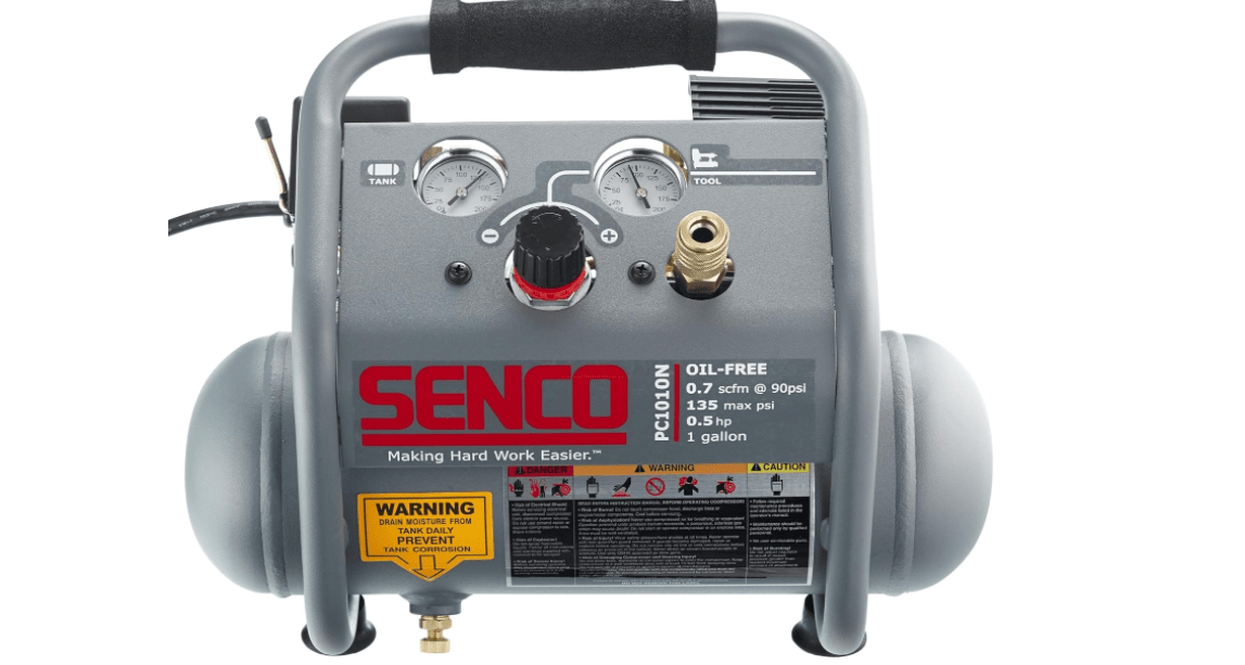 Senco PC1010N 1/2 Hp Finish & Trim Portable Hot Dog Compressor, Grey
