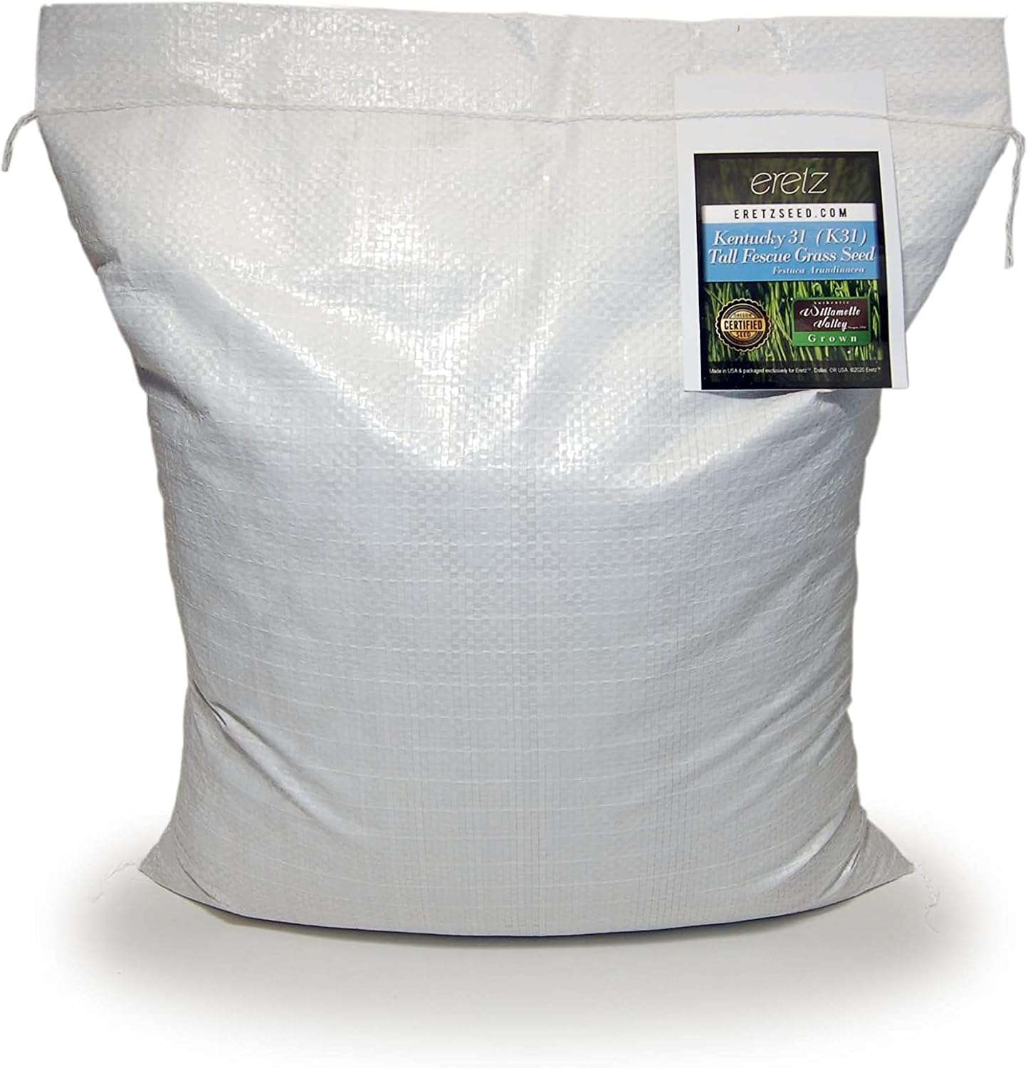 Kentucky 31 K31 Tall Fescue Grass Seed by Eretz - Choose Size! State Certified, No fillers, No Weed or Other Crop Seeds (10lbs)