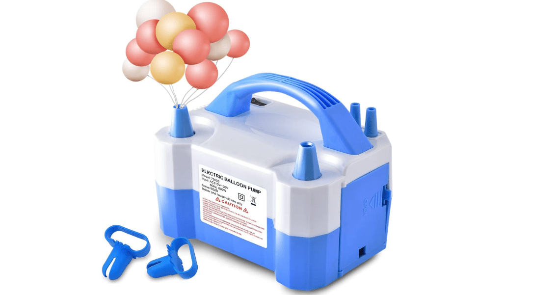 Electric Air Balloon Pump, Portable Dual Nozzle Electric Balloon Inflator/Blower for Party Decoration,Used to Quickly Fill Balloons - 110V 600W [Blue]
