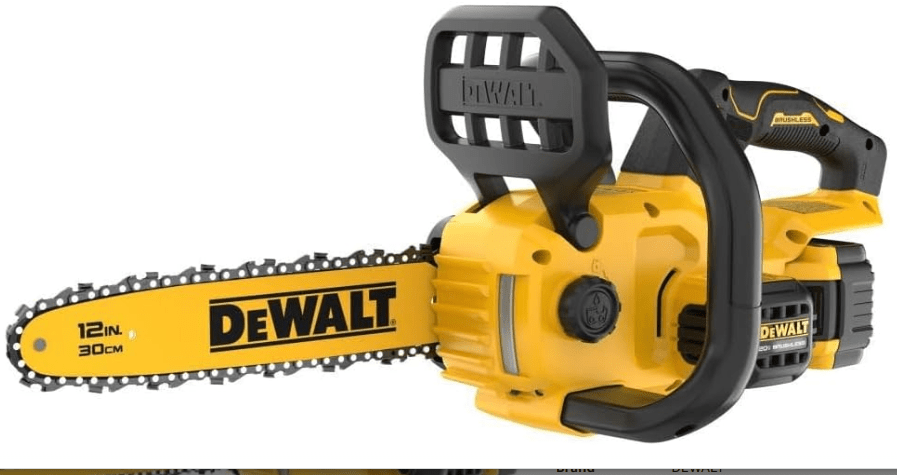 DEWALT 20V MAX 12" Cordless Chainsaw Kit with Battery and Charger Included (DCCS621P1)