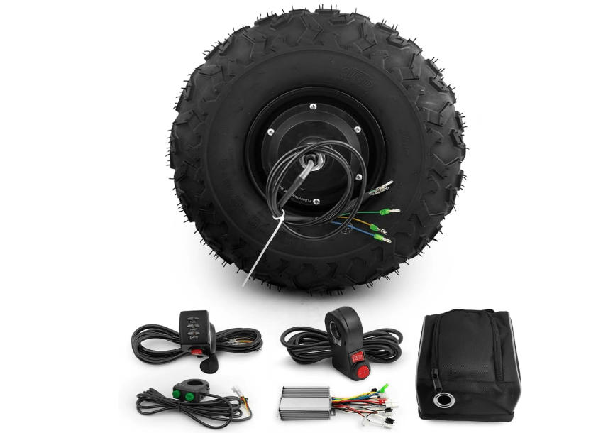 L-faster 24V 36V 48V 350W Wheelbarrow Cart Gear Hub Motor Kit Off Road 14.5 Inch Wheel (24V 350W)