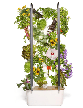 Gardyn 4.0 Vertical Hydroponics Growing System Kit - 30 Non-GMO Plants, Herbs, Vegetables - Smart Tower Garden - Hydroponic Herb Garden Planter Indoor Kit - Indoor Gardening System w/LED Grow Lights