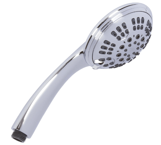 Aqua Elegante 6 Function Luxury Handheld Shower Head - Adjustable Pressure Rainfall Spray With Removable Nozzle For The Bathroom, Chrome & California Certified