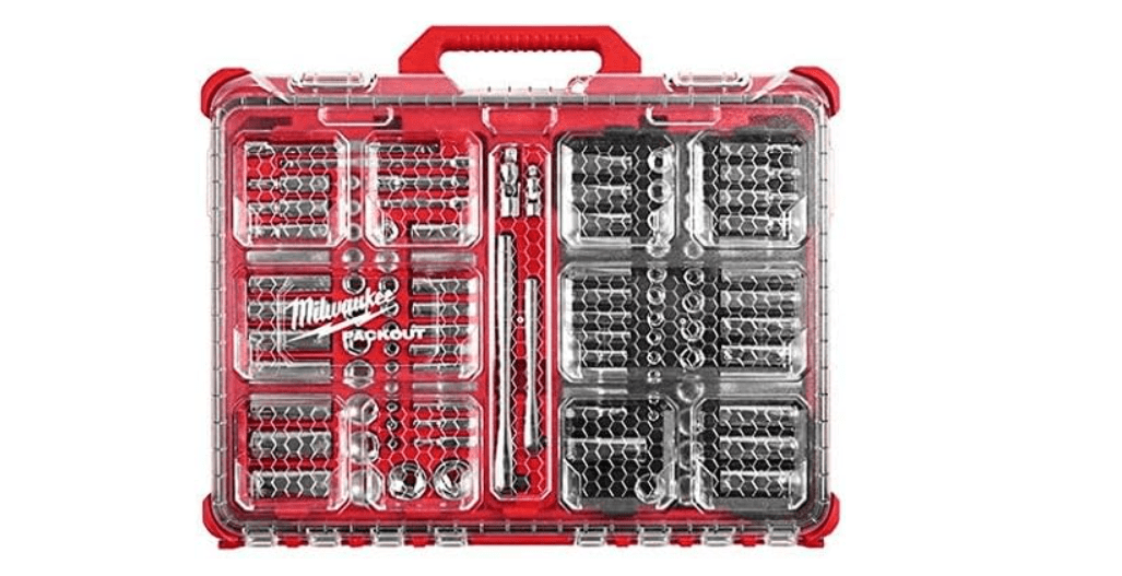 Milwaukee Electric - 1/4-3/8 106PC Rat. and Socket Set in PKOUT SAE-MM

