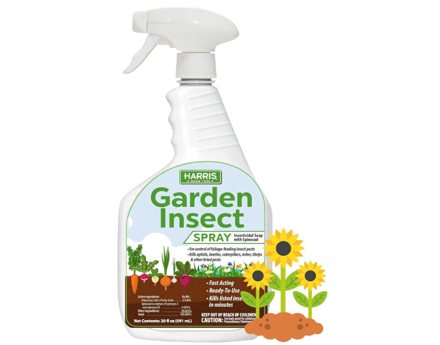 Harris Garden Insect Killer, 20oz Insecticidal Soap with Spinosad Kills Aphids, Beetles, Caterpillars, Thrips and More