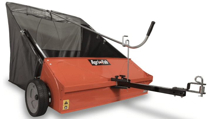 Agri-Fab 45-0492 44" Tow-Behind Lawn Sweeper, 28 cu. ft Hopper Bag Capacity; Leaf & Grass Catcher, with Adjustable Brush Height and Dump From Seat Handle