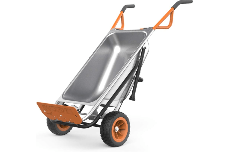 Worx WG050 8-in-1 Aerocart Garden Cart/Wheelbarrow Heavy Duty/Dolly 