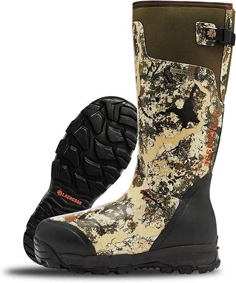 LaCrosse Alphaburly Pro 18" Insulated Hunting Boots for Men Featuring Waterproof Rubber, 1600G Thinsulate, and EVA Footbed, First Lite Cipher

