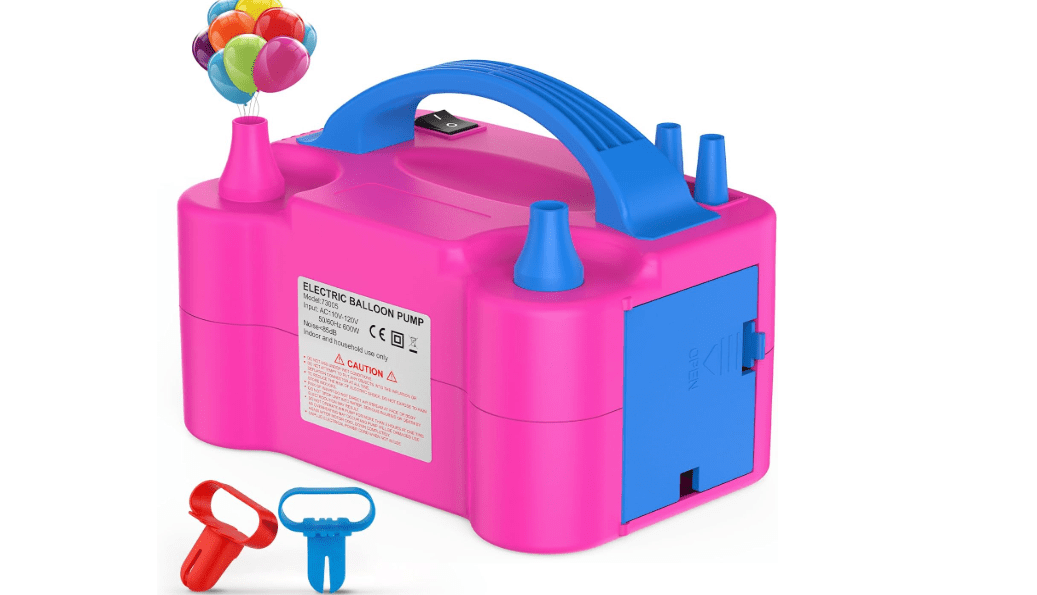 Electric Balloon Pump, Portable Dual Nozzle Electric Balloon Inflator for Party Decoration, 110V 600W Balloon Blower Pump Inflation
