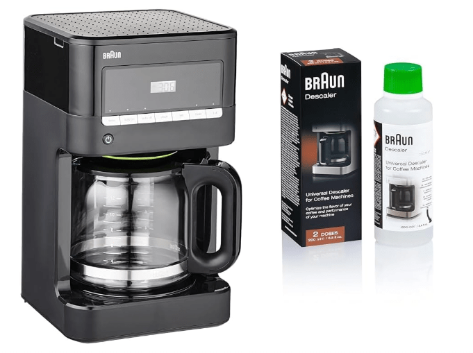 Braun Brew Sense 12-Cup Drip Coffee Maker (KF7000BK) Bundle