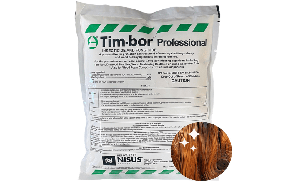 Nisus Tim-BOR Professional Insecticidal Dust, Water-Soluble Borate Powder, Wood Preservative and Fungicide for Termites, Carpenter Ants, Wood Decay, 1.5 lbs