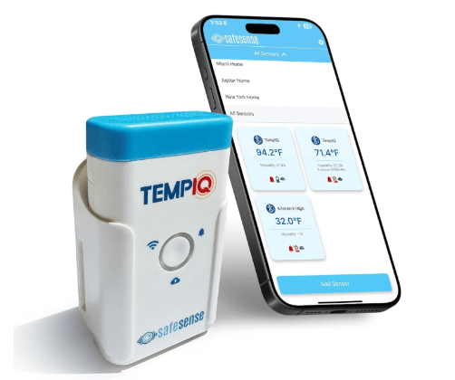 TEMPIQ Remote WiFi Temperature & Humidity Sensor - App Integration, Alerts, Helps Monitor 2nd Home, AirBnb, RV, Pets,Freezer and Server Room, Indoor & Outdoor Hygrometer & Thermometer