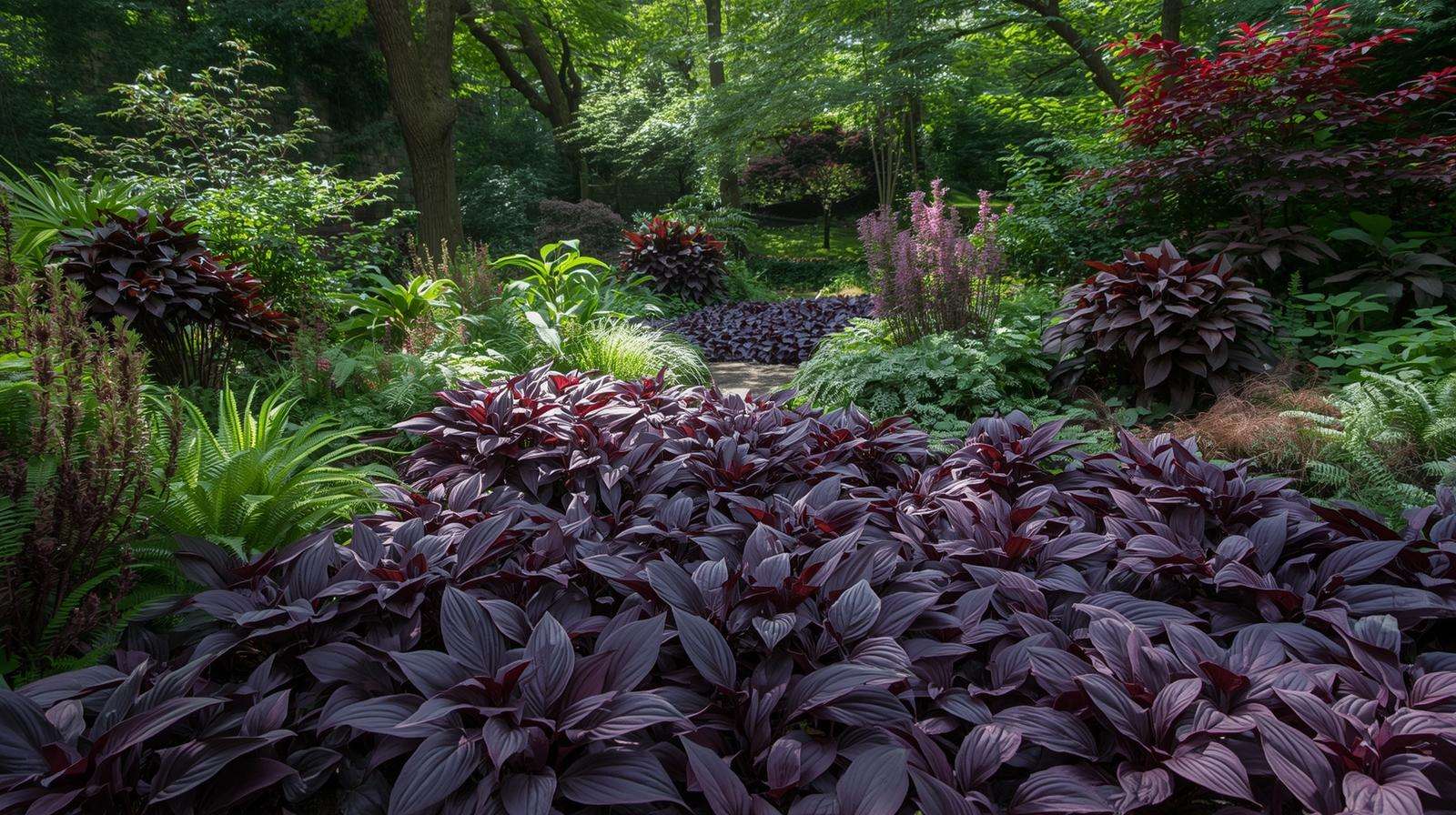 Purple Hosta Plants