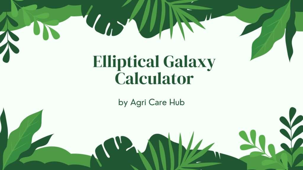 Elliptical Galaxy Calculator