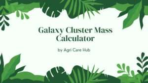 Galaxy Cluster Mass Calculator
