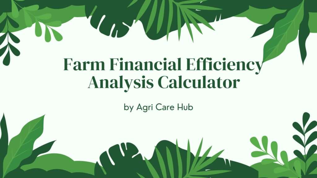 Farm Financial Efficiency Analysis Calculator