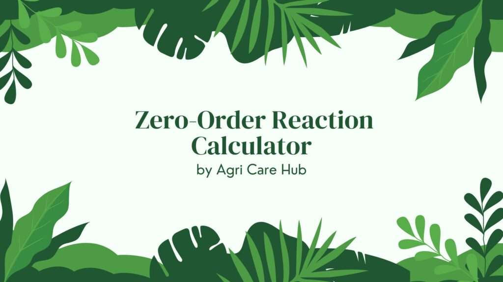 Zero-Order Reaction Calculator