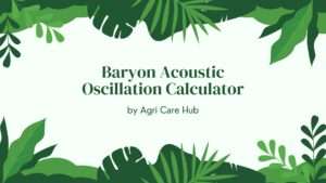 Baryon Acoustic Oscillation Calculator