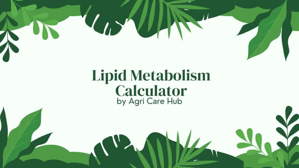Lipid Metabolism Calculator